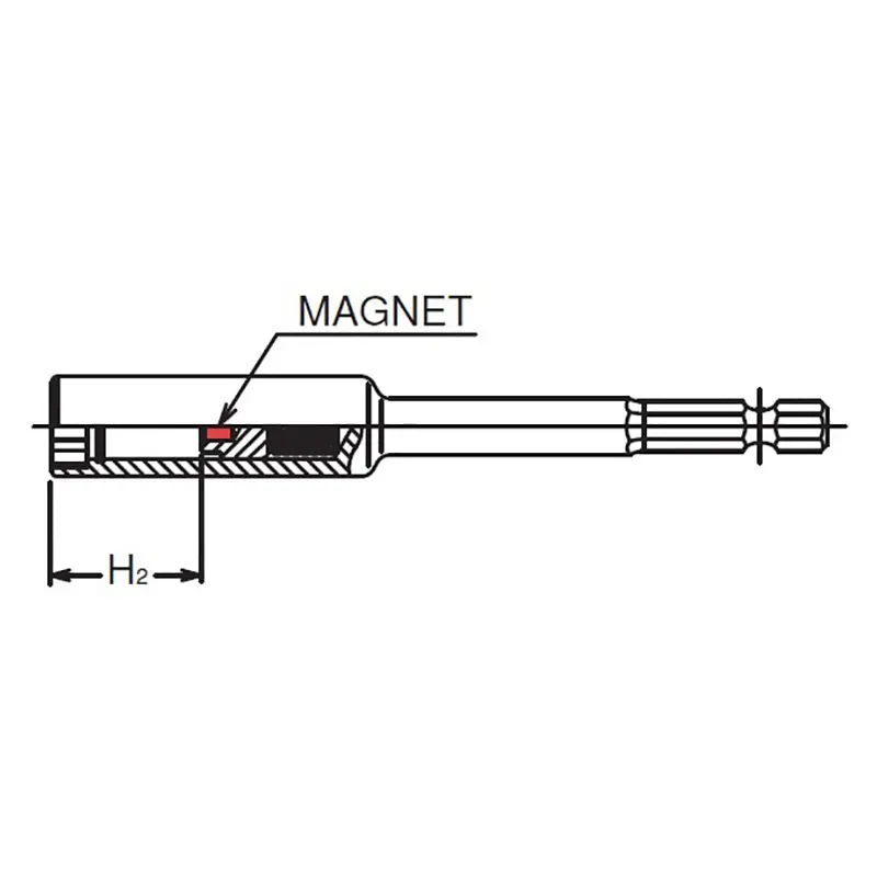1/4 Hex Dr. Nut Setter 10mm 6 point Length 100mm Slide Magnet - Image 3