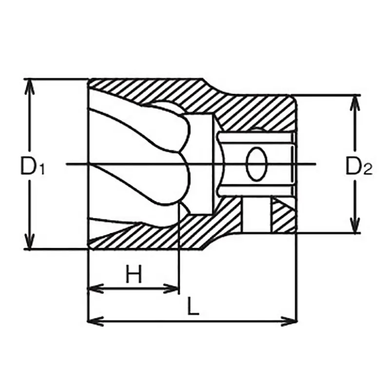 1/2 Sq. Dr. Nut Twister  25.4mm  Length 42mm - Image 2