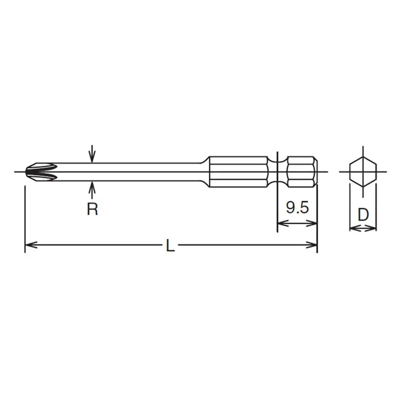 1/4 Hex Dr. Bit PH2 Length 150mm - Image 2