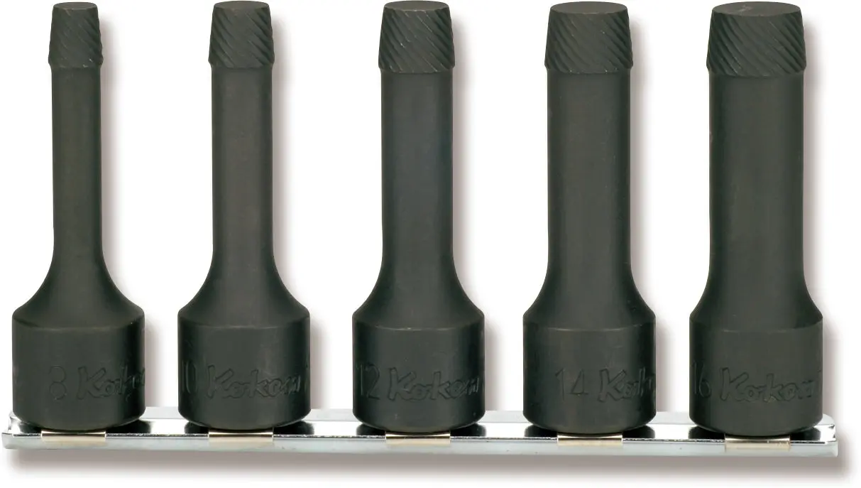 5 piece 1/2 Sq. Dr. 75mm Bolt Twister Socket Set 8mm-16mm