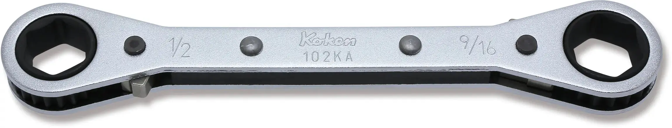 Ratcheting Ring Wrench 1/2x9/16 6 point Length 146mm Reversible