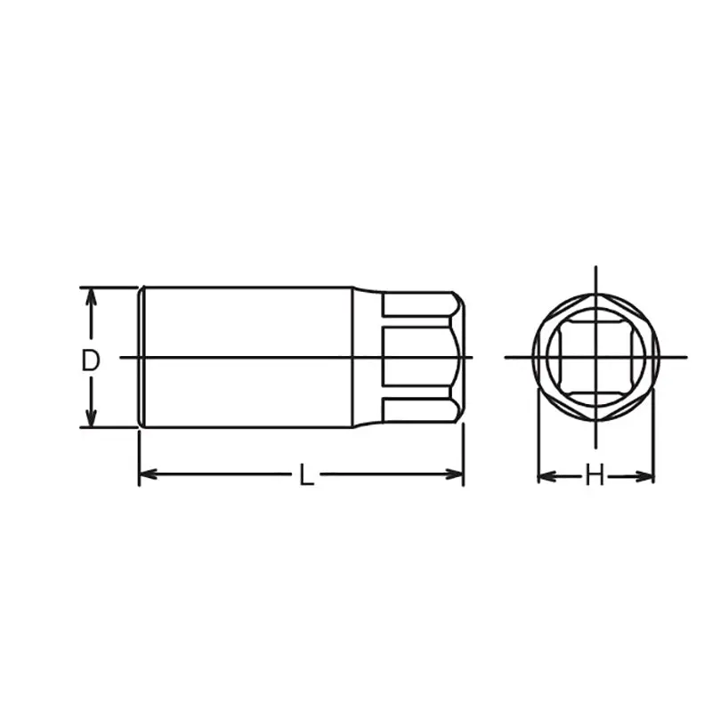 1/2 Sq. Dr. Stud puller 3/8 21mm Hex Length 75mm - Image 2