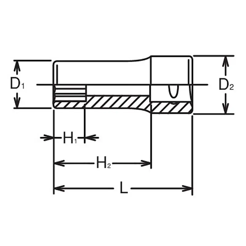 3/8 Sq. Dr. Socket 3/4 12 point Length 40mm - Image 2