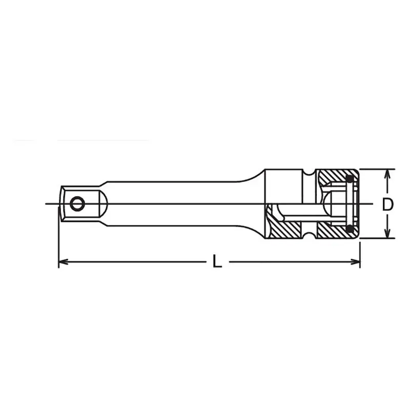 1/2 Sq. Dr. Adaptor  3/8 Square 100mm Pin type - Image 5