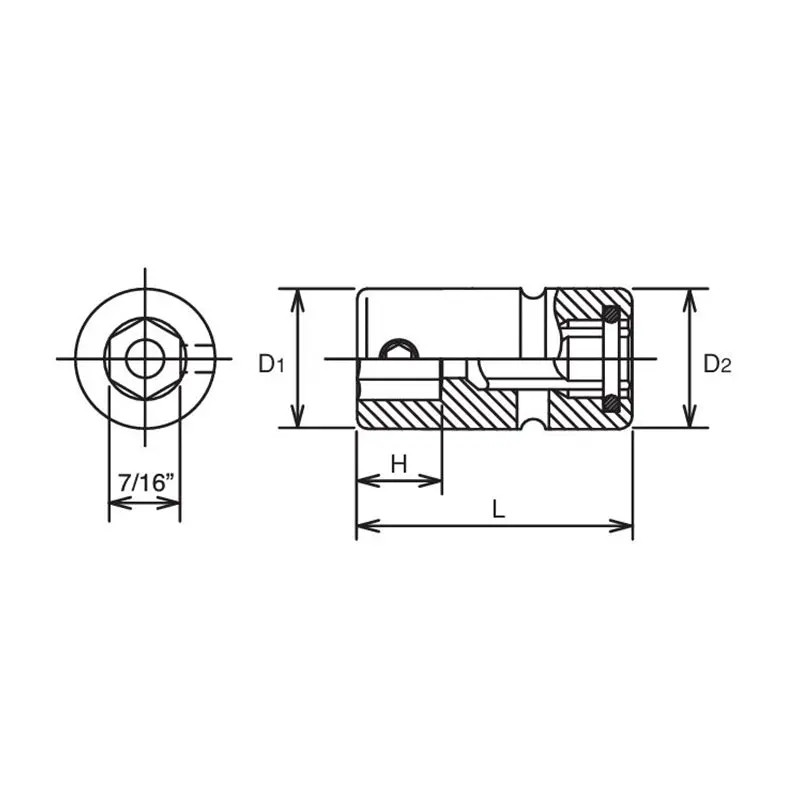 1/2 Sq. Dr. Bit Holder for 183 Series Bits - Image 5