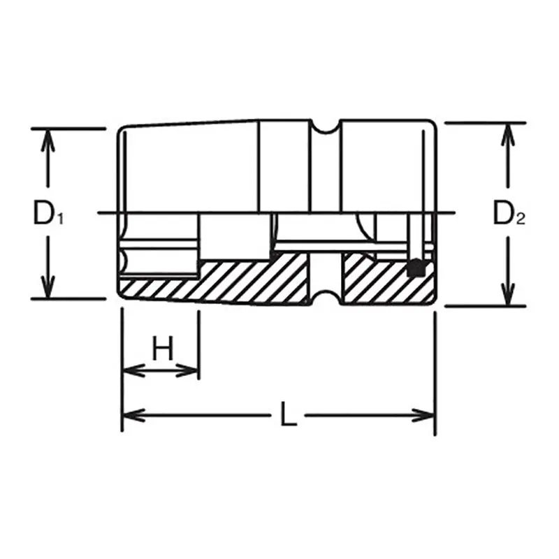 3/4 Sq. Dr. Socket  41mm 6 point 72mm Sleeve Drive - Image 2