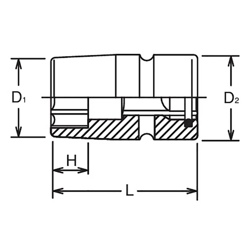 17mm 3/8 Sq. Dr. 6 point Sleeve Drive Metric Socket - Image 2