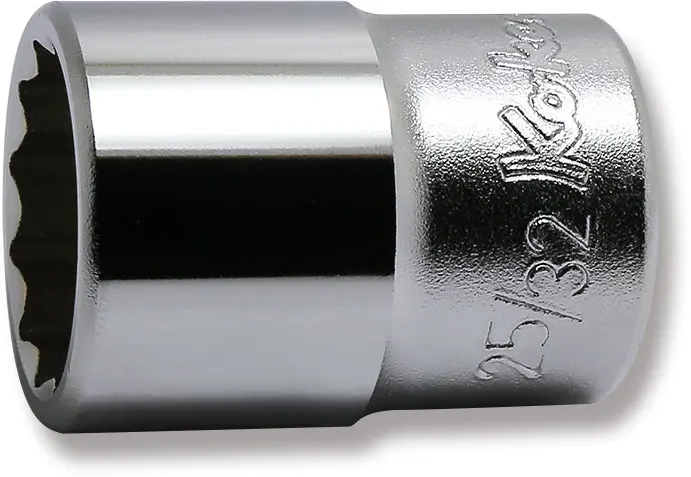 1/2 Sq. Dr. Chrome SAE 12 Point Socket 25/32"