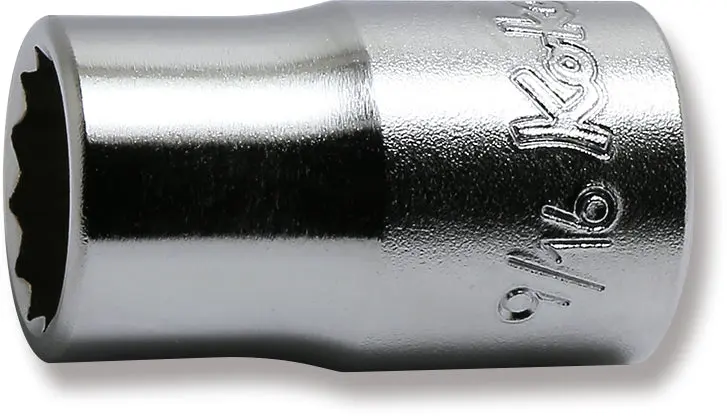 1/2 Sq. Dr. Chrome SAE 12 Point Socket 9/16"