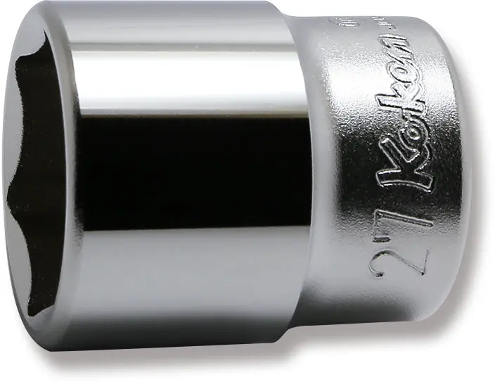 1/2 Sq. Dr. Chrome 6 Point Metric Socket 27mm