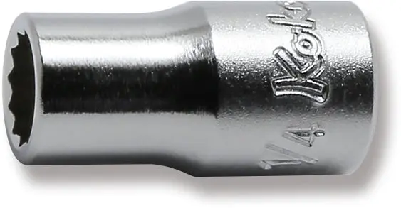 1/4 Sq. Dr. 12 point chrome SAE Socket 1/4