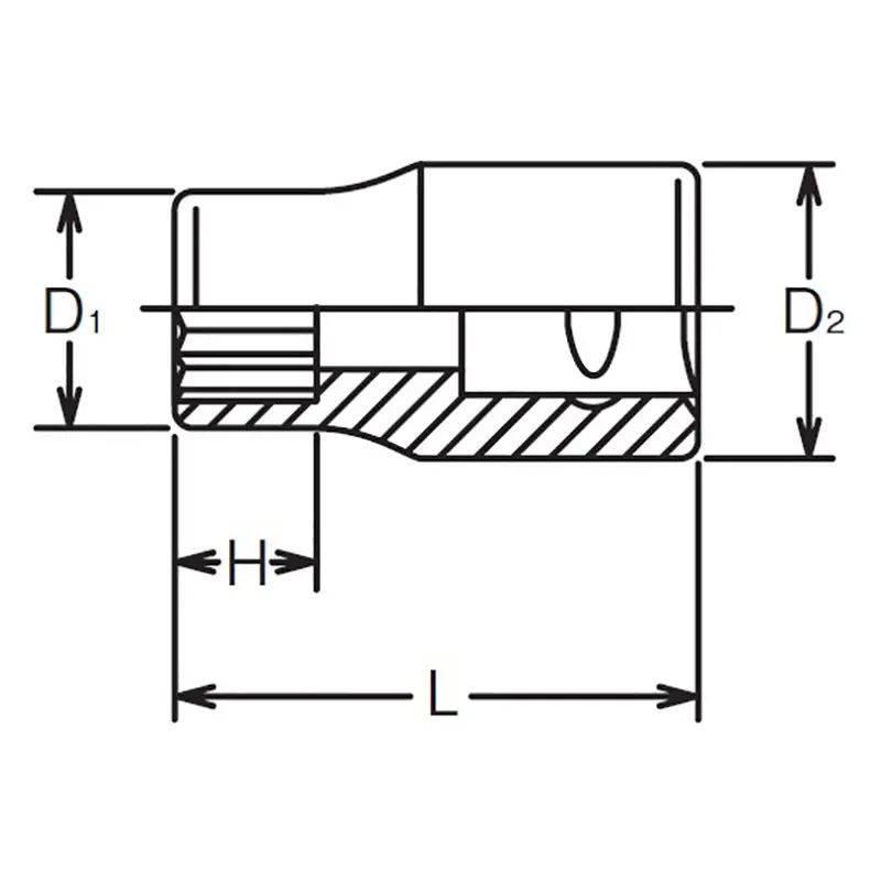 1/4 Sq. Dr. 12 point chrome SAE Socket 3/16 - Image 2