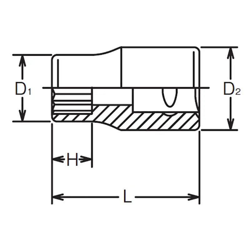 1/4 Sq. Dr. 12 point chrome SAE Socket 9/32 - Image 2