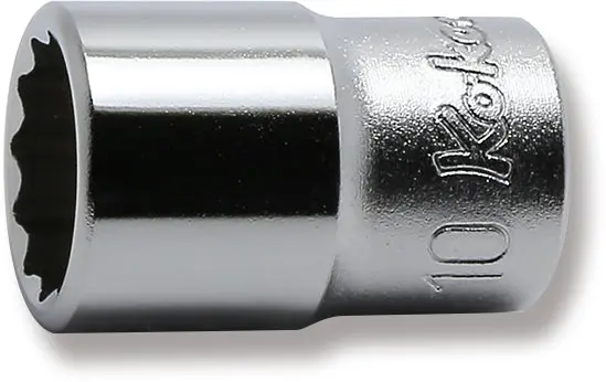 1/4 Sq. Dr. 12 Point chrome METRIC Socket 10mm