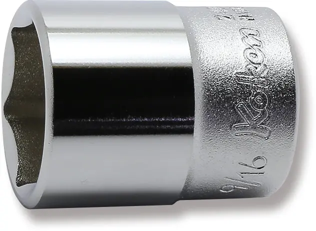 1/4 Sq. Dr. 6 point chrome SAE Socket 9/16