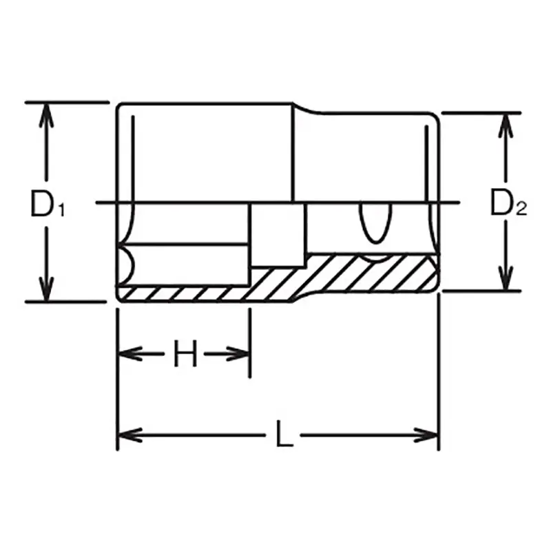 1 Sq. Dr. Socket  2.7/8 6 point Length 88mm - Image 2