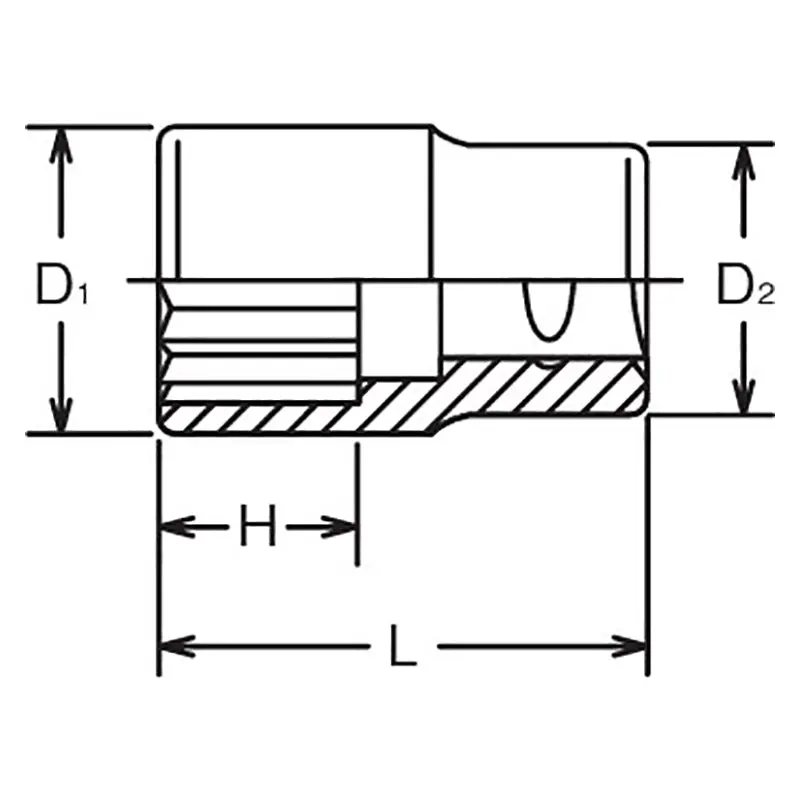 3/4 Sq. Dr. Socket  42mm 12 point Length 62mm - Image 2