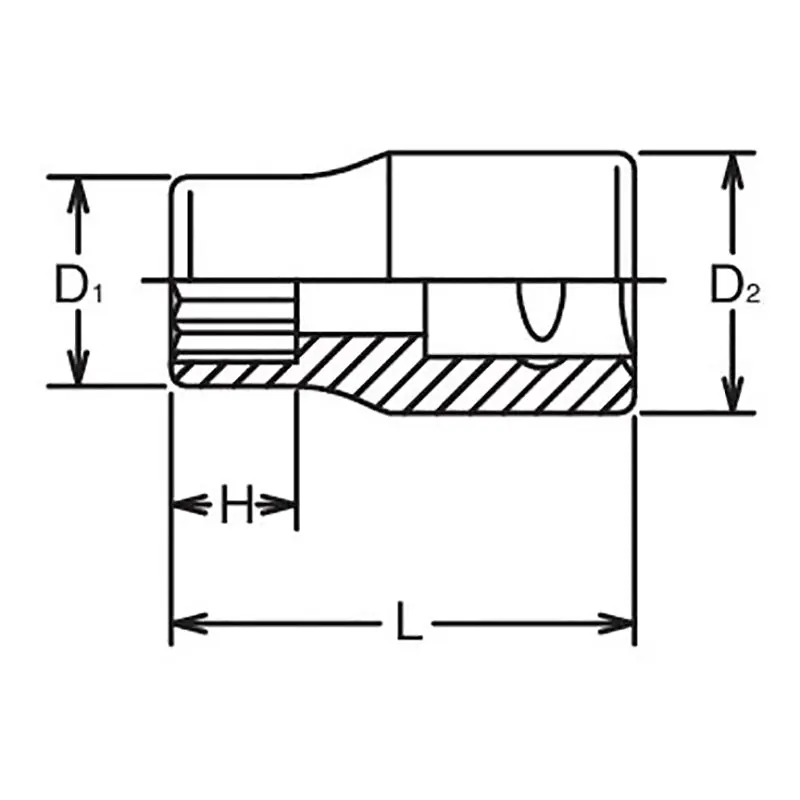 3/8 Sq. Dr. Socket 26mm 12 point Length 35mm - Image 2