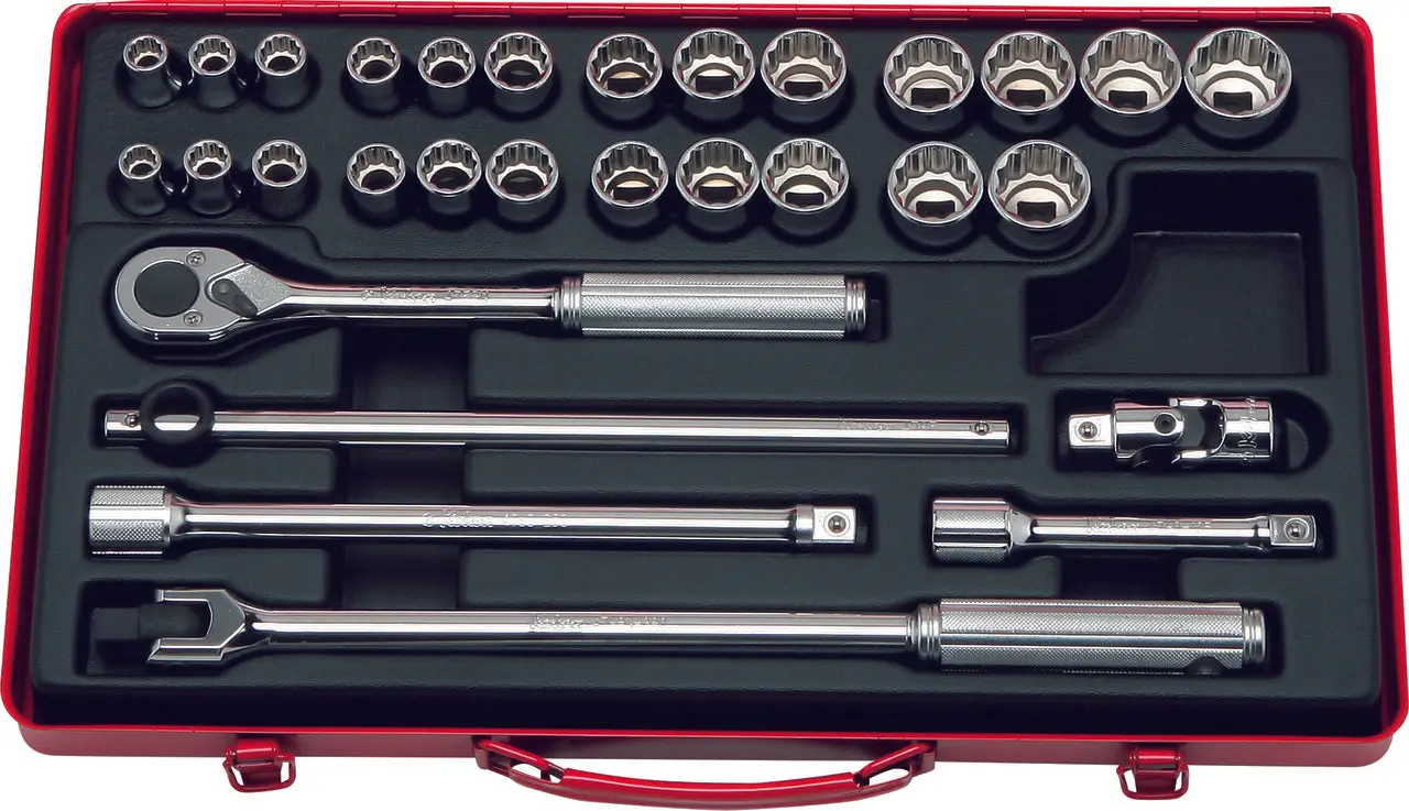 1/2 Sq. Dr. Socket set 12 point 30 pieces