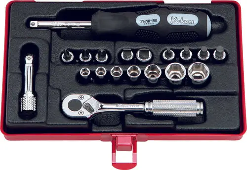 19 Piece 1/4 Sq. Dr. 6 Point Socket set