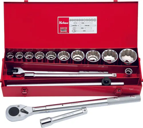 3/4 Sq. Dr. 16 Piece 12-Point Metric Socket Set 22-60mm