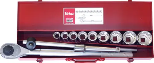 3/4 Sq. Dr. 12 Piece 12-Point SAE Socket Set 7/8-2"