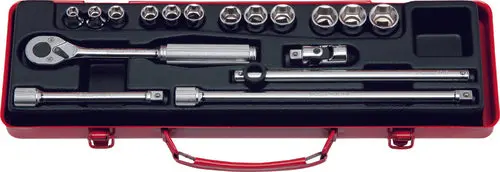3/8 Sq. Dr. 17 Piece 6-Point Metric Socket set  7-19mm