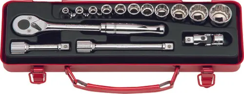 3/8 Sq. Dr. Socket set 6, 12 point 15 pieces