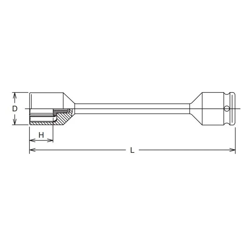 1/2 Sq. Dr. Torsion Bar  19mm x 135Nm  Length 204mm - Image 2