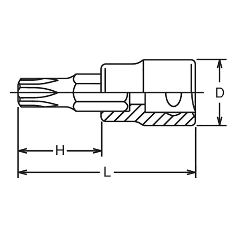 3/8 Sq. Dr. TORXplus® 55IP Bit Socket - Length 50mm - Image 2
