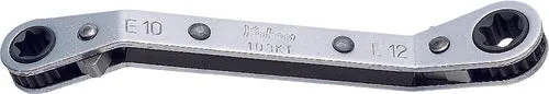 Reversible Ratcheting Ring Wrench TORX® E6xE8 - Length 104mm