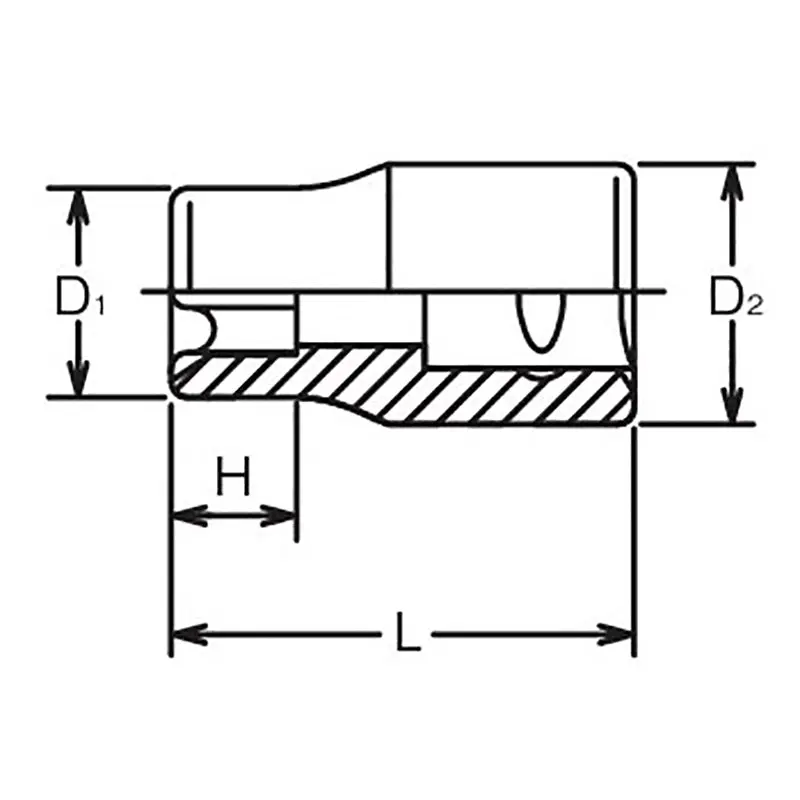 3/8 Sq. Dr. TORX® E4 Socket - Length 26mm - Image 2
