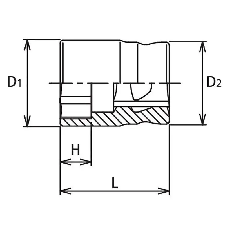 1/2 Sq. Dr. Chrome Z-Series 6 Point Metric Socket  30mm - Image 2
