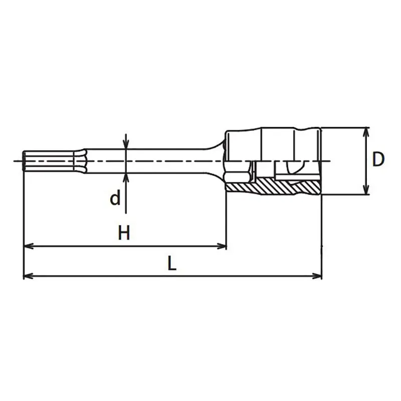 1/4 Sq. Dr. Bit Socket 5mm 6 point Length 25mm Z-series - Image 2
