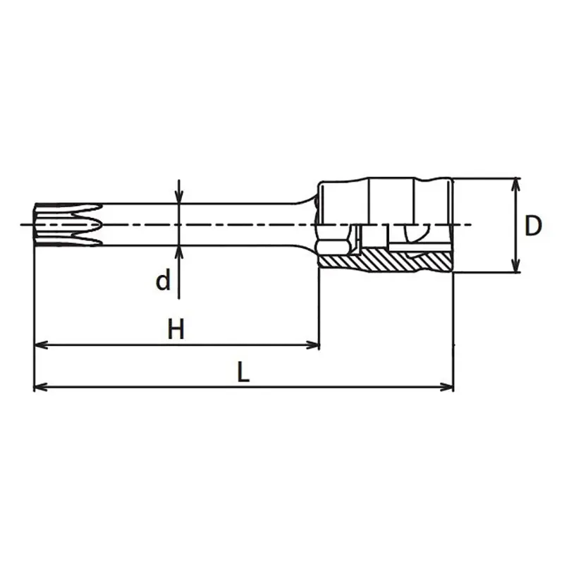 1/4 Sq. Dr. Z-Series TORX® T20 Bit Socket - Length 28mm - Image 2
