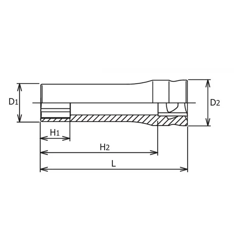 3/8 Sq. Dr. Z-series 6 point Metric Chrome Socket in 19mm - Image 2