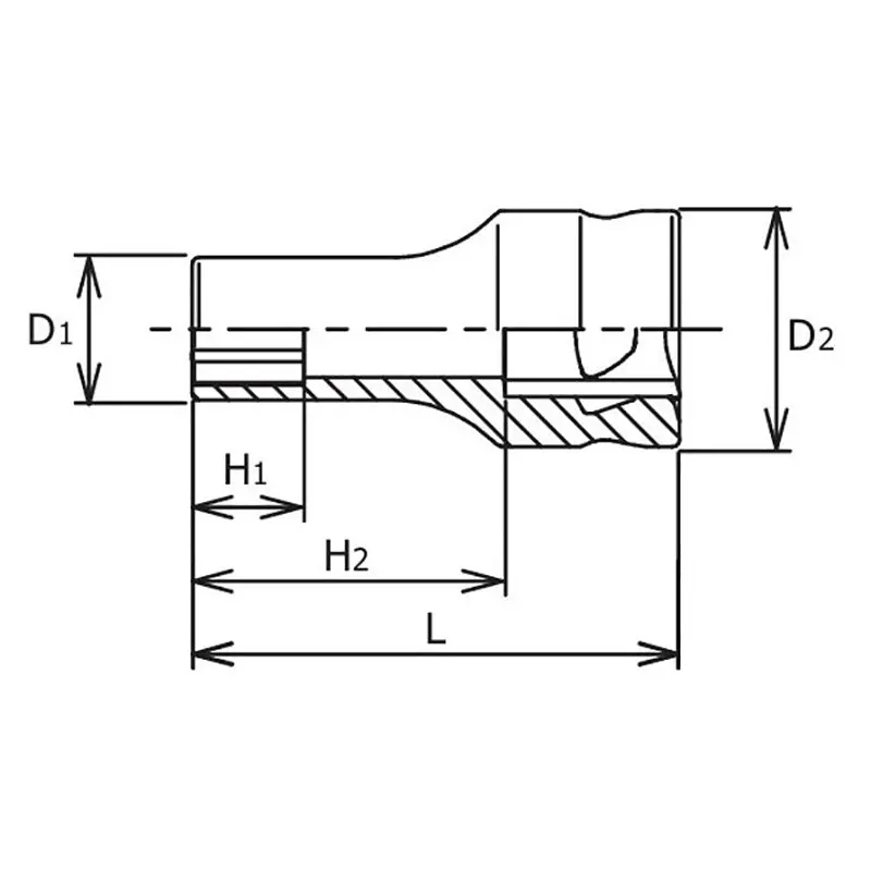 3/8 Sq. Dr. Z-series Metric Semi-Deep 6 point Chrome Socket - 18mm - Image 2