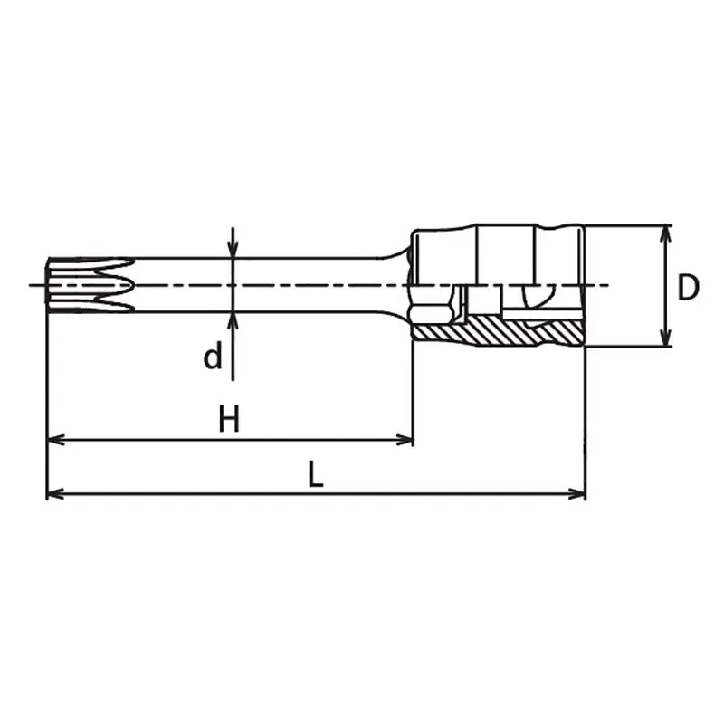 3/8 Sq. Dr. Z-Series TORX® T40 Bit Socket - Length 50mm - Image 2